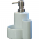 LUPO dozownik ceramiczny do mydła lub płynu do naczyń biały lakierowany.